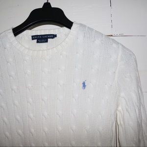 Ralph Lauren Cable knit sweater white